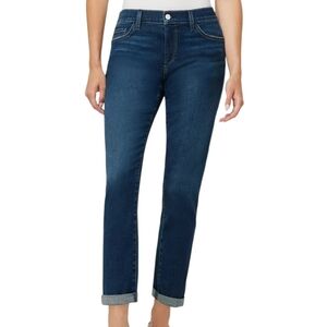 Joes Jeans The Bobby Mid-Rise Tapered Boyfriend Jeans Ena Wash Dark Blue Size 29